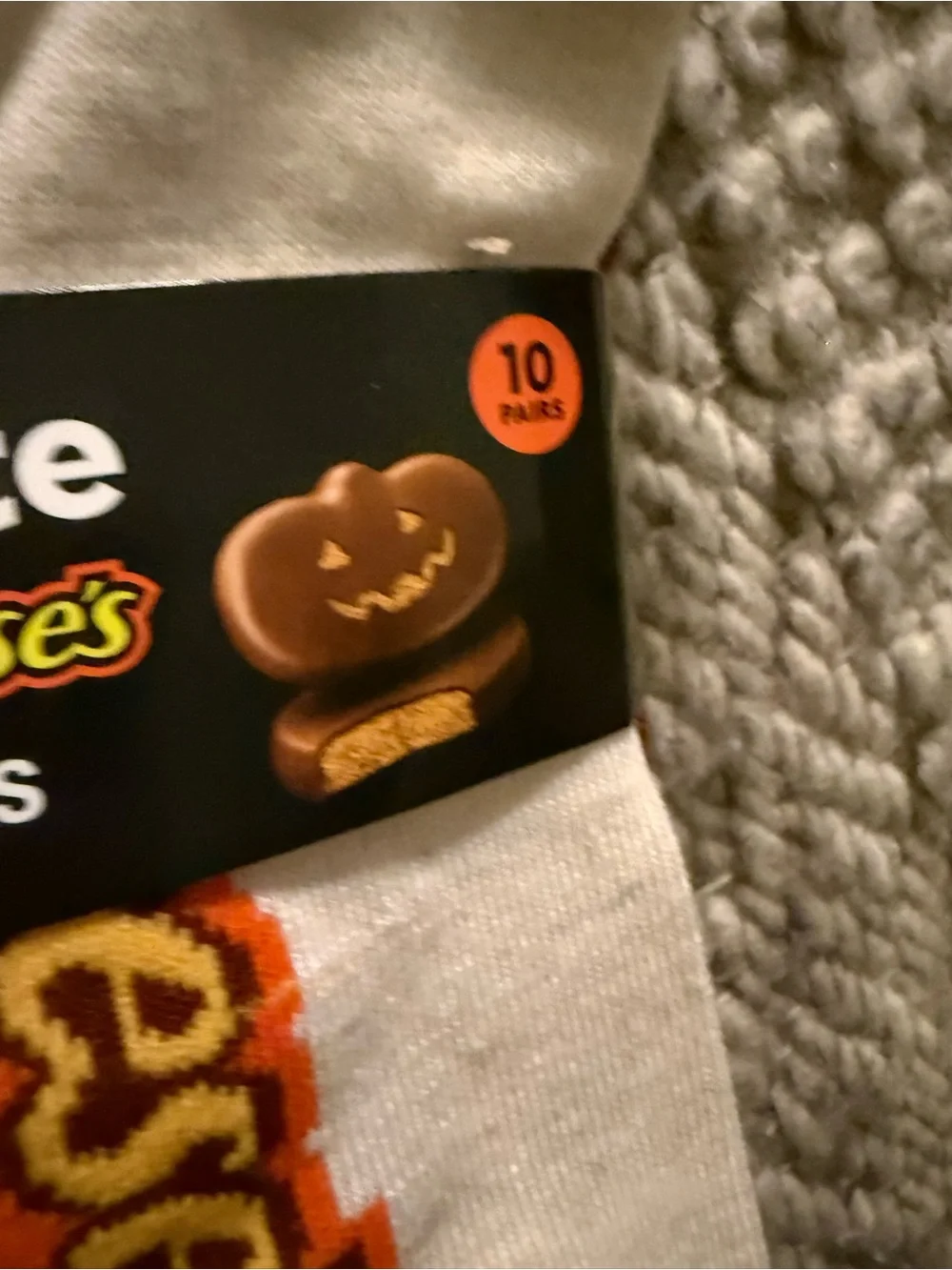 Reese's Celebrate Ankle Socks for Women or men shoe size 6-12 halloween nwt